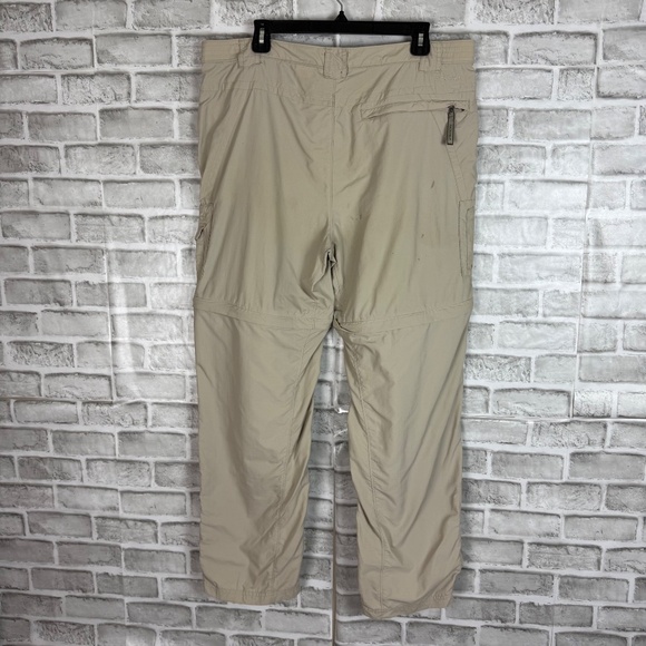 Columbia Titanium 100% Nylon Light Beige Convertible Pants Mens Large 36 x 30 - Picture 3 of 9